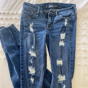 Hollister Super Skinny Stretch Ripped Jeans